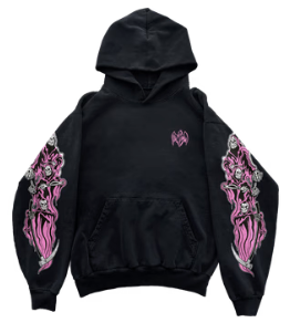 Three Reapers Hoodie - Black/Pink