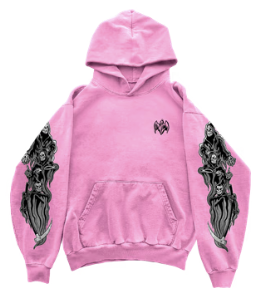 Three Reapers Hoodie - Pink/Grey