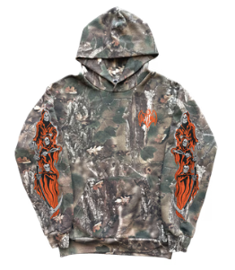 Three Reapers Fleece Hoodie - Faded Hunting Camo
