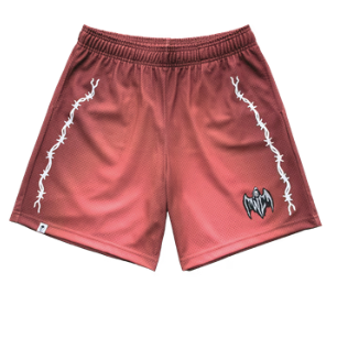 Bat Reaper Mesh Shorts - Sunfaded Red