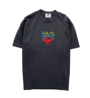 Love Loss Heart T-Shirt - Vintage Black