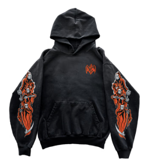 Three Reapers Hoodie - Black/Orange