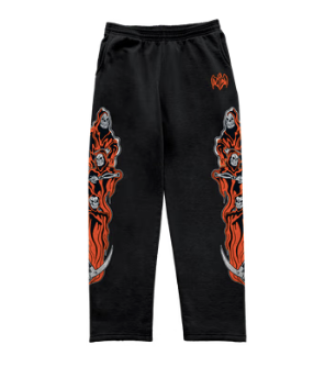 Three Reapers Sweatpants - Black/Orange