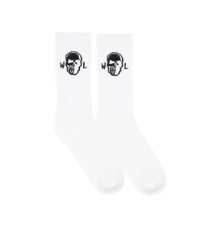Skull Socks - White