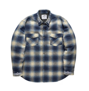 Quilted Lined Flannel - Blue Plaid