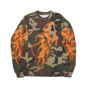 Serenity Reaper Staple Long Sleeve T-Shirt - Washed Woodland Camo