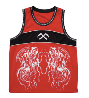 Reaper Face Off Basketball Jersey - Red