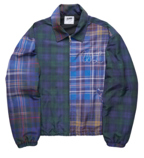 Hybrid-Plaid Nylon Jacket