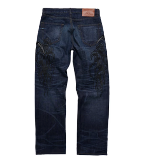 Reaper Denim Pant - Faded Indigo close Reaper Denim Pant - Faded Indigo