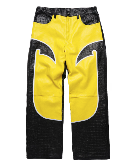 Crown Lambskin Leather Pant