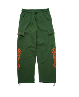 Serenity Baggy Cargo Sweatpants - Green