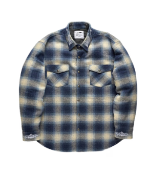 Quilted Lined Flannel - Blue Plaid