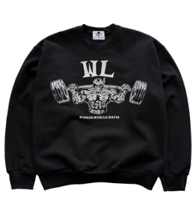 MMM Squat Crewneck - Black/White