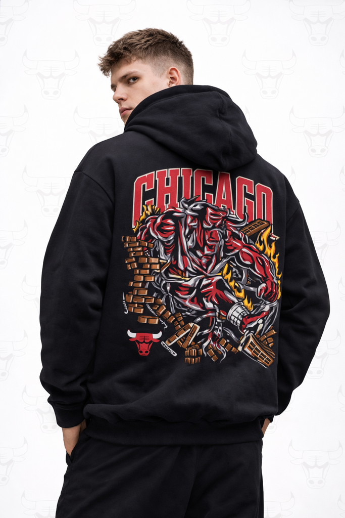 Raging Bull Hoodie - Stonewash